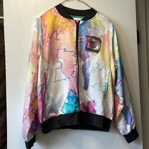 Disney Parks Cinderella Castle Tie Dye Watercolor Jacket